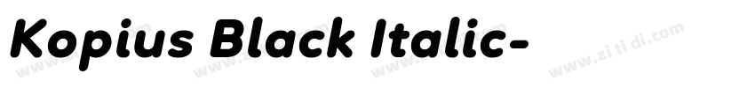 Kopius Black Italic字体转换